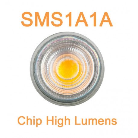 Bombilla LED GU10 8W dicroica alta luminosidad 24º cristal