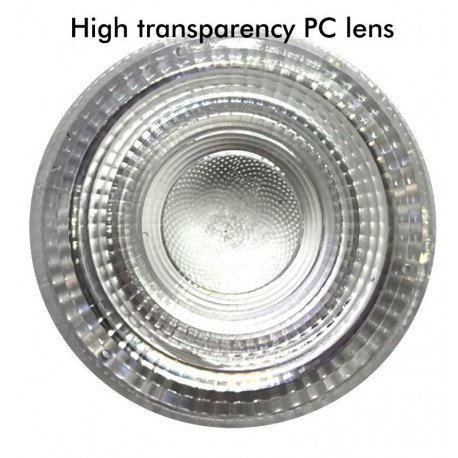 Bombilla LED GU10 8W dicroica alta luminosidad 24º cristal