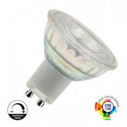 LED GU10 dicroïsche lamp 8W hoge lichtopbrengst 24° glas dimbaar
