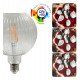 Ledlamp filament 7W E27 amber decoratief type kalebas