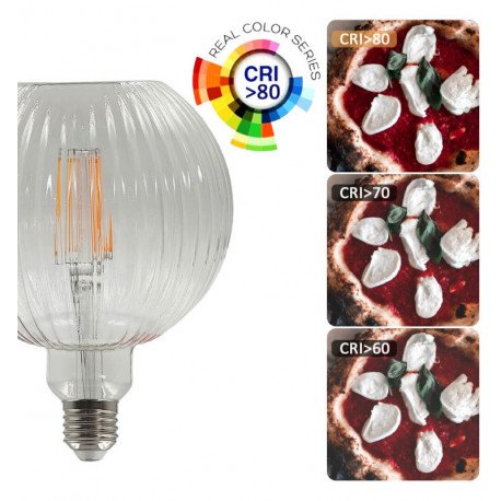 Ledlamp filament 7W E27 amber decoratief type kalebas
