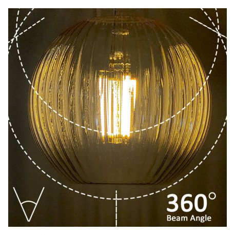 Ledlamp filament 7W E27 amber decoratief type kalebas