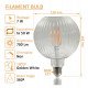 Ledlamp filament 7W E27 amber decoratief type kalebas