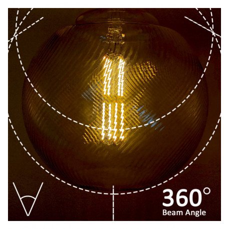 Ledlamp filament globo 7W E27 amber decoratief
