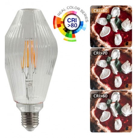 Ledfilament lamp 7W E27 amber decoratieve diamant