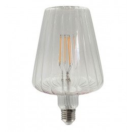 Ledlamp filamente 6W E27 amber decoratief kegelvormig BIG Ø120mm