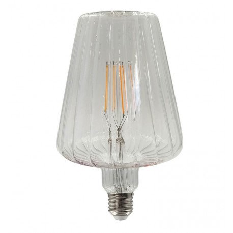 Ledlamp filamente 6W E27 amber decoratief kegelvormig BIG Ø120mm