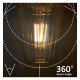Ledlamp filamente 6W E27 amber decoratief kegelvormig BIG Ø120mm