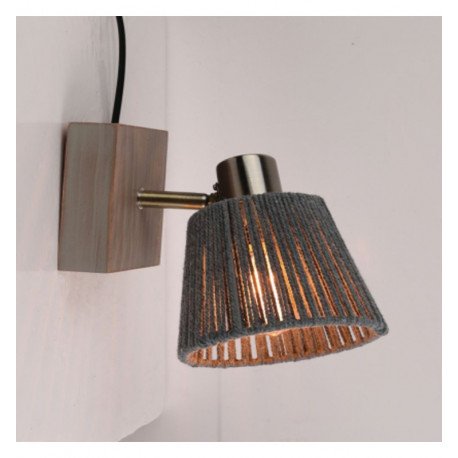 Wandlamp LED E14 voor binnen met houten voet