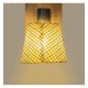 Wandlamp led SKI E14 met rieten kap en houten voet