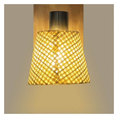LED Wall Light SKI E14 with Wicker Shade