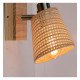 LED Wall Light SKI E14 with Wicker Shade