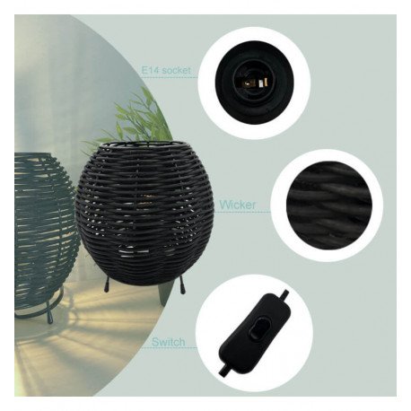 Lámpara de mesa LED RENE E14 para decoración interior