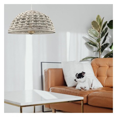 Hänglamp BILLUND E27 van riet voor interieurdecoratie