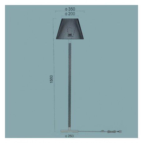 Lámpara de suelo LED HORSENS para E27, diseño minimalista