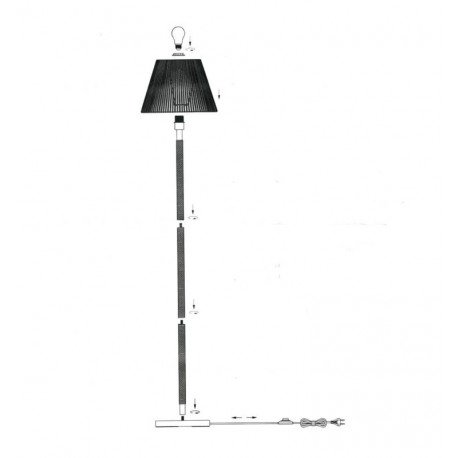 Lámpara de suelo LED HORSENS para E27, diseño minimalista