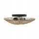 Plafondlamp LED SKARA voor 2 E27-ledlampen, natuurlijk design