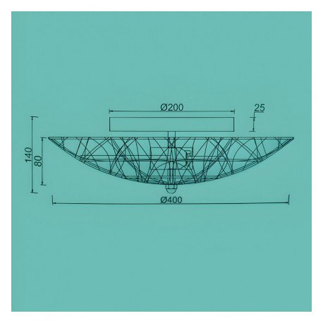 Plafondlamp LED SKARA voor 2 E27-ledlampen, natuurlijk design