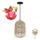 Hanglamp van rotan voor ledlamp E27, interieurdecoratie