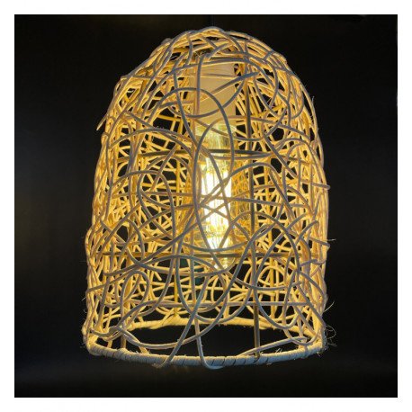 Hanglamp van rotan voor ledlamp E27, interieurdecoratie