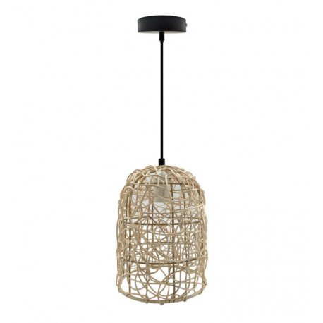 Hanglamp van rotan voor ledlamp E27, interieurdecoratie