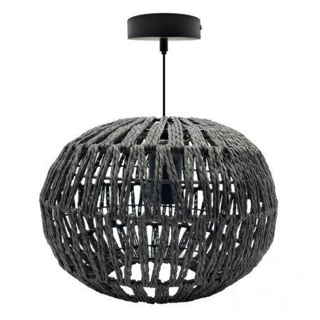 Hanging lamp van riet KALMAR voor ledlamp E27, interieurdecoratie