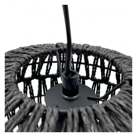 Hanging lamp van riet KALMAR voor ledlamp E27, interieurdecoratie