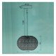 Hanging lamp van riet KALMAR voor ledlamp E27, interieurdecoratie