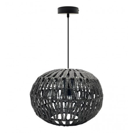 Lámpara colgante mimbre KALMAR para LED E27, decoración interior