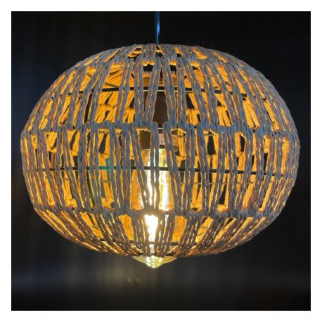Hanglamp led E27 van riet KINNA voor interieurdecoratie