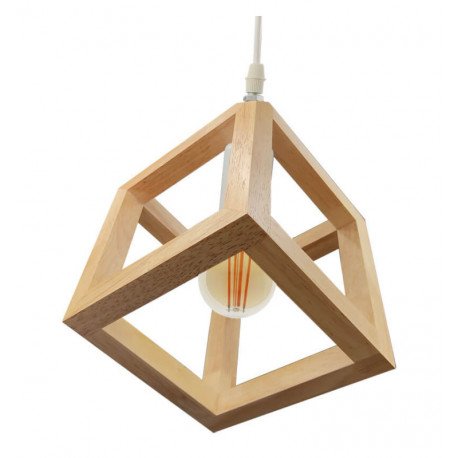 Lámpara LED colgante SKAGEN E27 de madera de haya