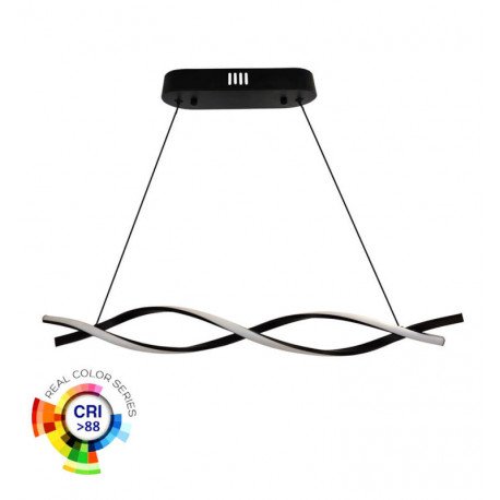 LED hanglamp 24W mat zwart CRI88 voor binnen