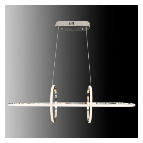 Hangende ledlamp 48W NYBRO zilverkleurig ontwerp CRI88