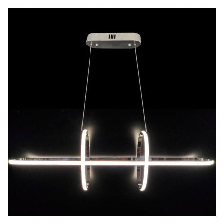 Hangende ledlamp 48W NYBRO zilverkleurig ontwerp CRI88