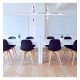 Hangende ledlamp 48W NYBRO zilverkleurig ontwerp CRI88