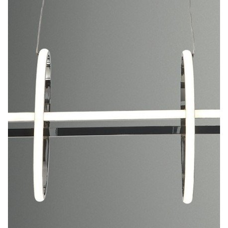 Hangende ledlamp 48W NYBRO zilverkleurig ontwerp CRI88