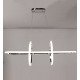 Hangende ledlamp 48W NYBRO zilverkleurig ontwerp CRI88