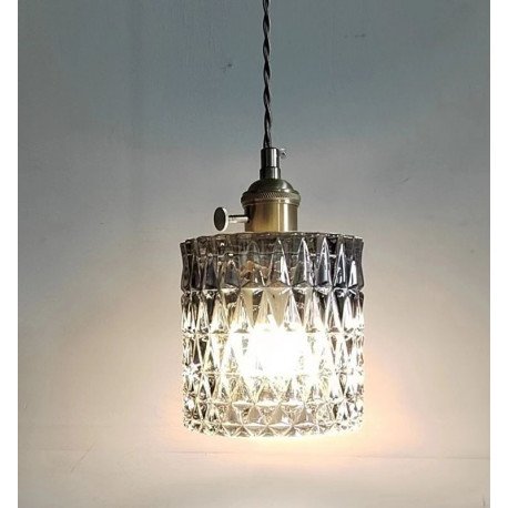 LED Pendant Lamp HABO E27 Silver Crystal Adjustable