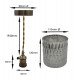 LED Pendant Lamp HABO E27 Silver Crystal Adjustable