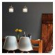 LED Pendant Lamp HABO E27 Silver Crystal Adjustable