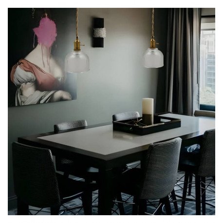 Hanglamp LED BOLBRO van transparant glas E27