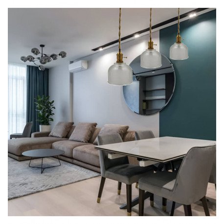 Hanglamp LED BOLBRO van transparant glas E27