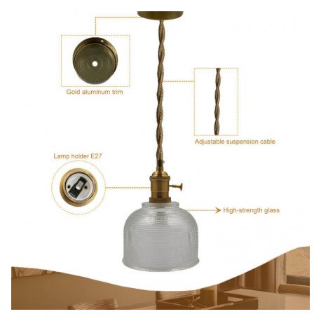 Hanglamp LED BOLBRO van transparant glas E27