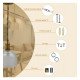 Hanglamp LED BOLBRO van transparant glas E27