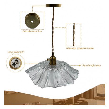 Hanglamp ARDALA E27 van mat glas