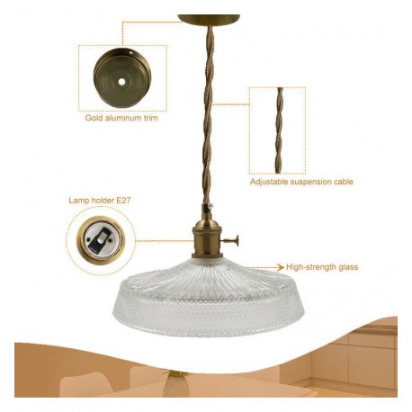 Hanglamp LED BJORN met transparant glas, E27