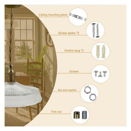 Hanglamp LED BJORN met transparant glas, E27
