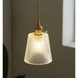 Hangende ledlamp STRANDA voor E27 van transparant glas