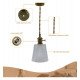 Hangende ledlamp STRANDA voor E27 van transparant glas