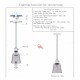 Hangende ledlamp STRANDA voor E27 van transparant glas